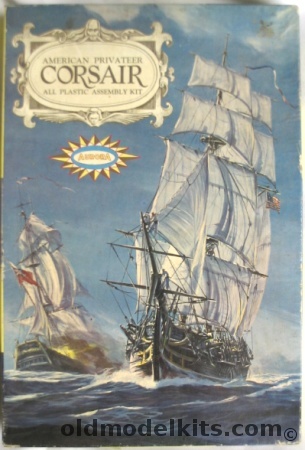 Aurora 1/128 'Corsair' American Privateer, 433-198 plastic model kit